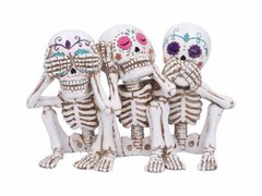 Set statuete Trei schelete intelepte Calaveras 20 cm